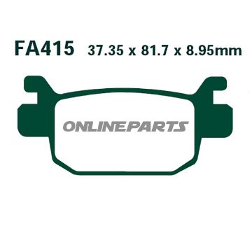 Brake Pads Scooter Sintered Hh Ebc Sfa415hhaltn 7875206