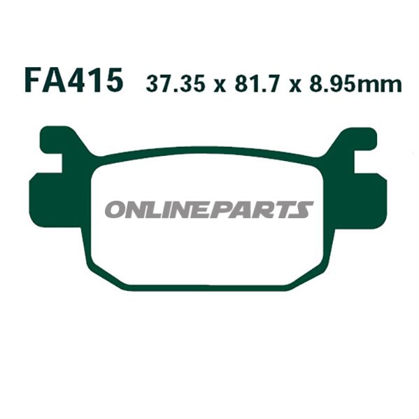 Brake Pads Scooter Sintered Hh Ebc Sfa415hhaltn 7875206