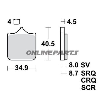 Brake Pads Sintered Trwaltn 7323298