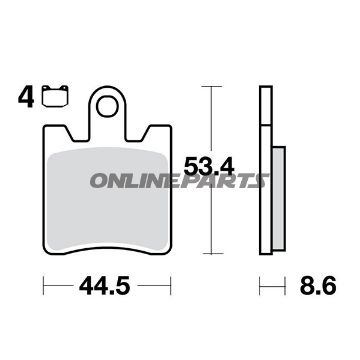 Brake Pads Scooter Sintered Srm Trwset Contains 4 Pads