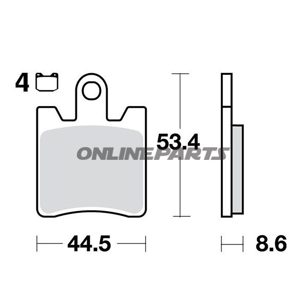 Brake Pads Scooter Sintered Srm Trwset Contains 4 Pads