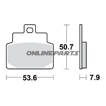 Brake Pads Scooter Sintered Srm Trwaltn 7323439