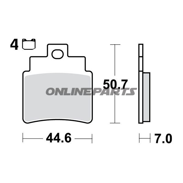 Brake Pads Scooter Sintered Srm Trwaltn 7323470