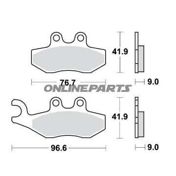 Brake Pads Scooter Sintered Trwaltn 7323058