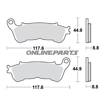 Brake Pads Scooter Sintered Trwaltn 7323066