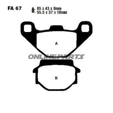 Brake Pads Scooter Ebc Sfa067