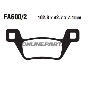 Brake Pads Std Ebc Fa600/2Tt