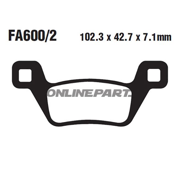 Brake Pads Std Ebc Fa600/2Tt