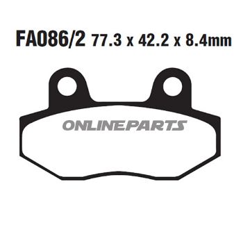 Brake Pads Std Ebc Fa086/2Altn 7871171