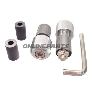 Handlebar Ends Aluminium Silver17/13Mm Jmp