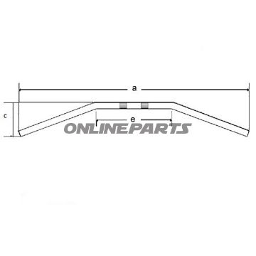 Handlebar Steel Chrome Cable Notch 1Inch Trwdragbar