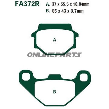 Brake Pads Std Ebc Fa372tt