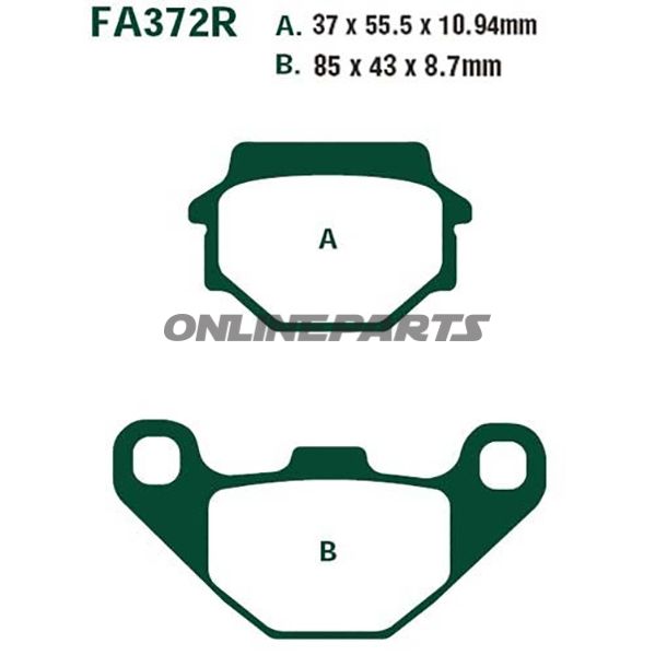 Brake Pads Std Ebc Fa372tt