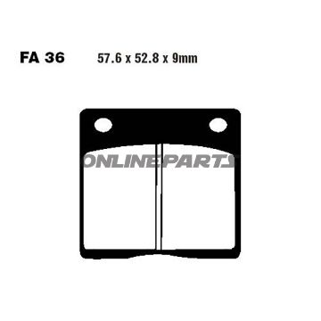 Brake Pad Semi-Sinter V Ebc Fa036valternative: 7870282