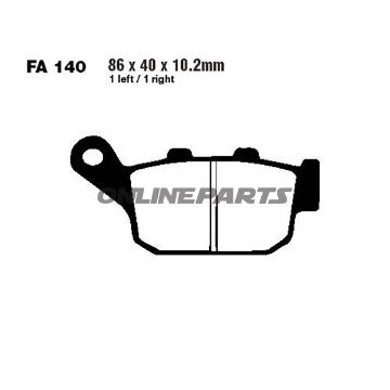 Brake Pads Semi-Sint V Ebc Fa140v