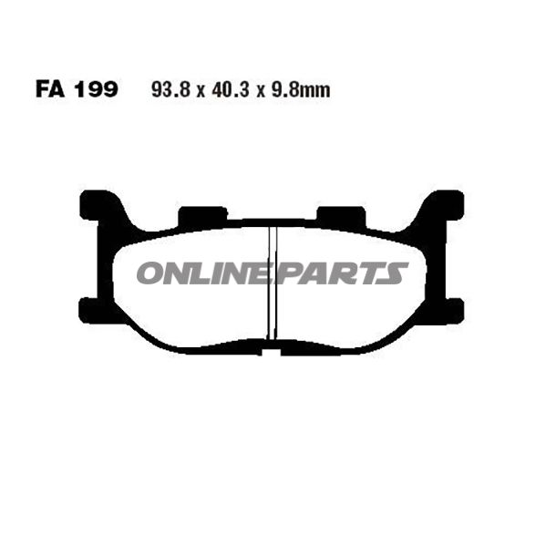 Brake Pads Semi-Sint V Ebc Fa199v