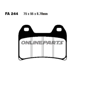 Brake Pads Semi-Sint V Ebc Fa244v