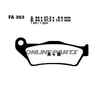 Brake Pads Semi-Sint V Ebc Fa363v