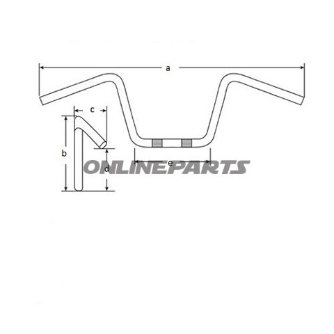 Handlebars Steel Black 1 Inchflyerbar Trw