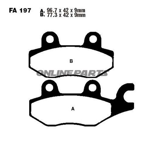 Brake Pads Sintered Epfa Ebc Epfa197hh