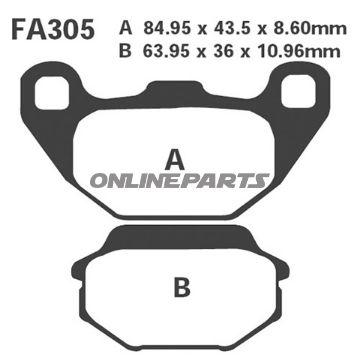 Brake Pads Carbon Scooter Ebc Sfac305