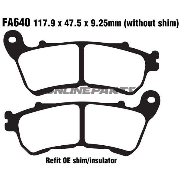 Brake Pads Std Ebc Fa640