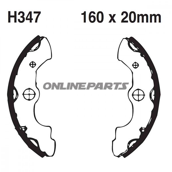 Brake Shoes Grooved Inc Springs Ebcgerillt