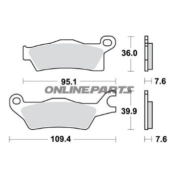 Brake Pad Sinter Si Trwoder 7370102