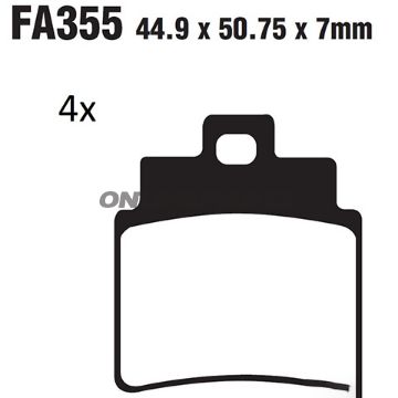 Brake Pads Std Ebc Fa355/4Tt