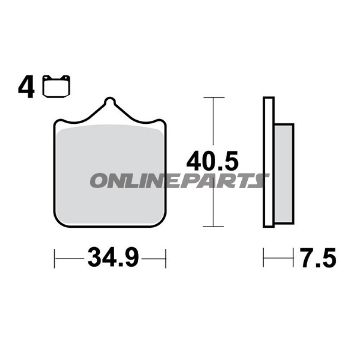 Brake Pad Sinter Carbon Scr Trwalternative: 7321482