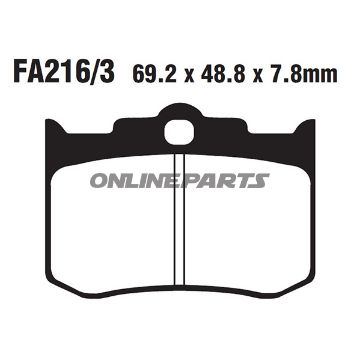 Brake Pad Semi-Sinter V Ebc Fa216/3V