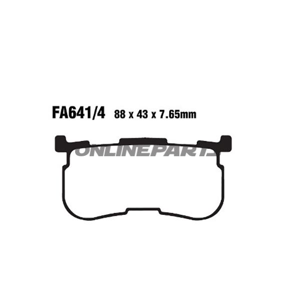 Brake Pad Sinter Hh Ebc Fa641/4Hhoder 7870155