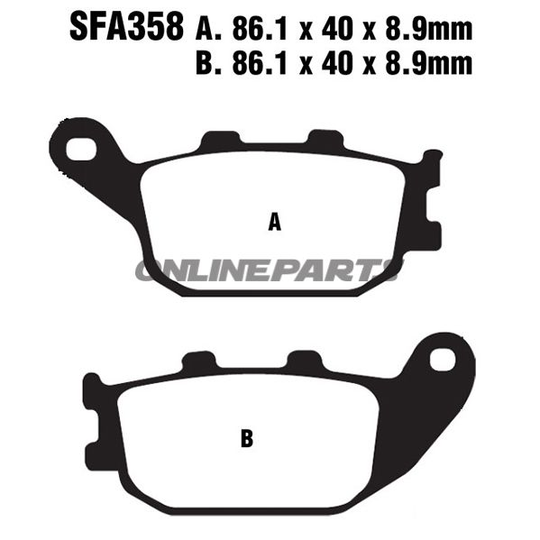 Brake Pad Standard Scooter Ebc Sfa358