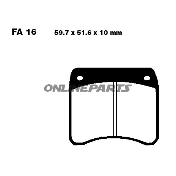 Brake Pads Sintered Epfa Ebc Epfa016hh