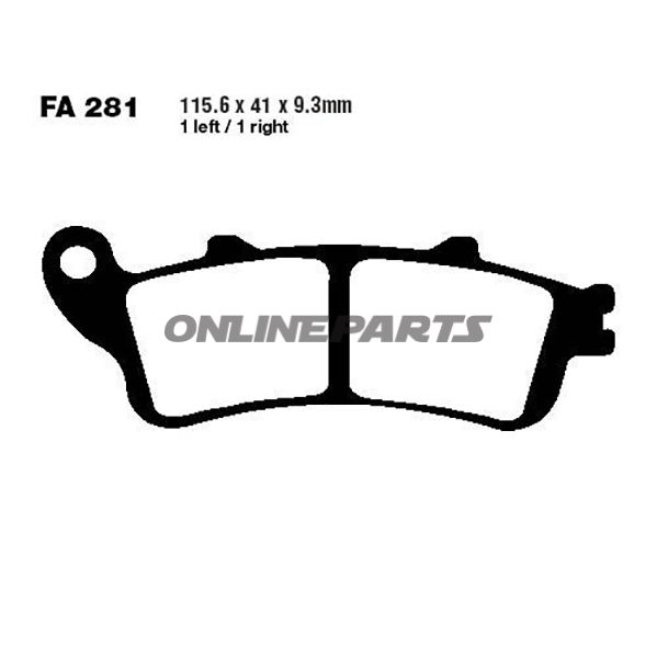 Brake Pads Sintered Hh Ebc Fa281hh