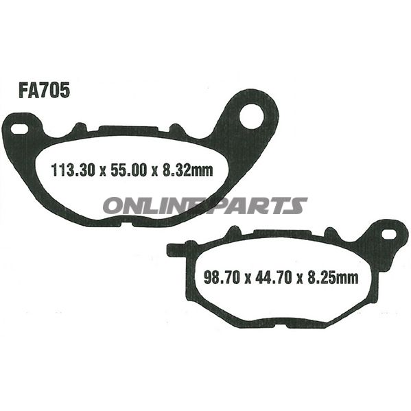Brake Pads Scooter Ebc Sfa705