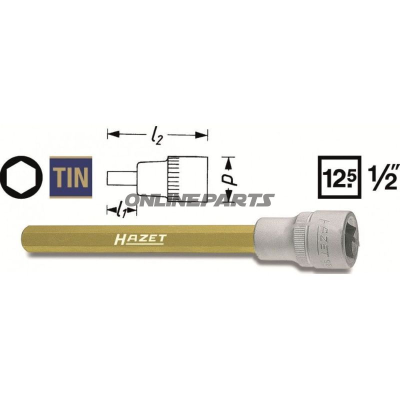 Innensechskant-Stecknuss 1/2 Zoll 9 Mmlength 108Mm