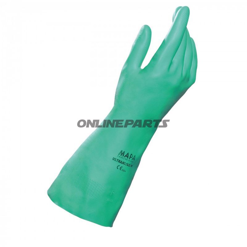 Work Gloves Nitrilgreen Velourisiert Gr.7