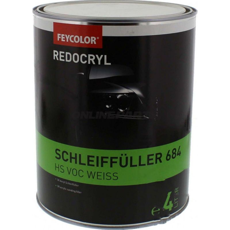 Primer Filler 2K Acryl 4Lwhite Redocryl Hs 684