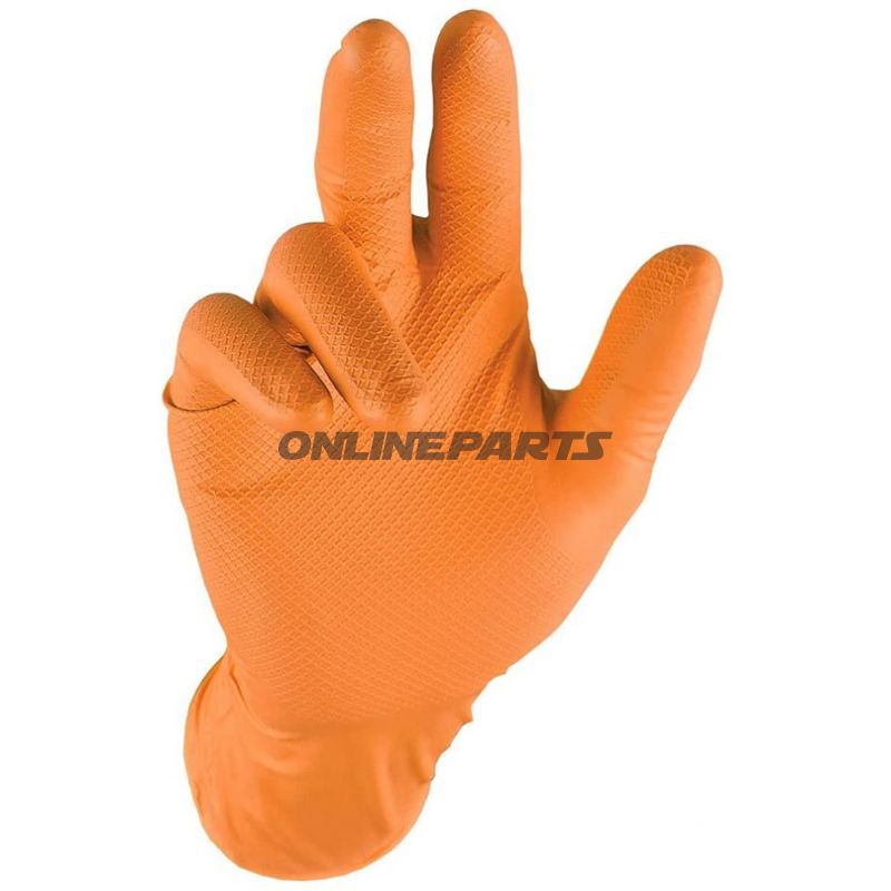 Work Gloves Einmorange Gripp Nbr Inh50 Gr.Xl