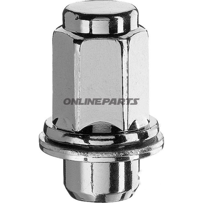 Wheel Nut M12x1.5 Fb 21Silver Pkg 10 Pcs