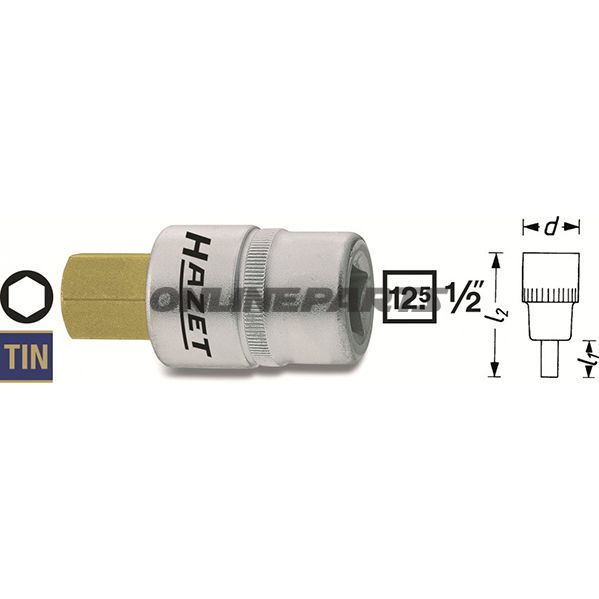 Innensechskant-Stecknuss 1/2 Zoll 5 Mmlength 60Mm