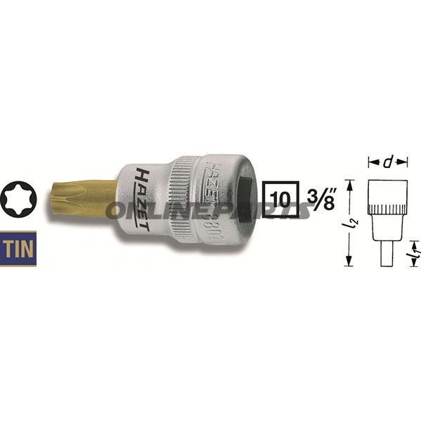 Insert Torx 3/8 T25länge 43.5 Mm