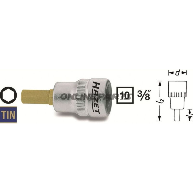 Insert Hexagon 3/8 7Länge 43.5 Mm