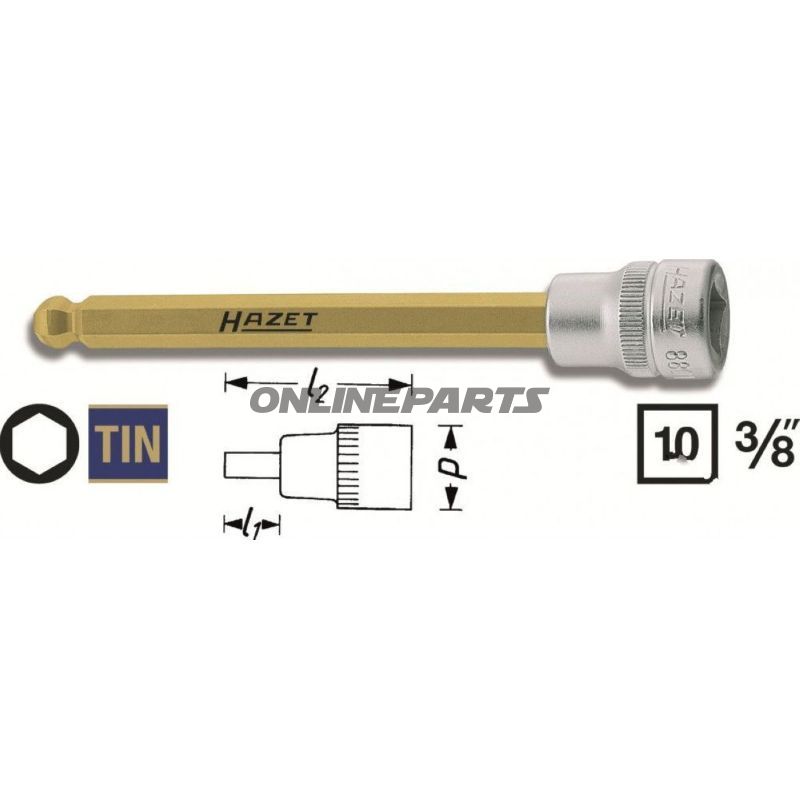 Insert Hexagon 3/8 10Ball Head