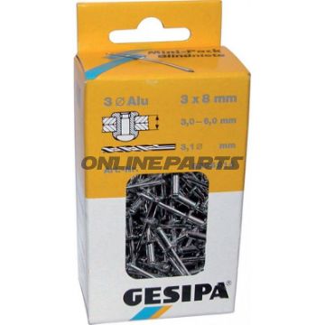 Blindniet 3X8 Packung 100Flachrundkopf