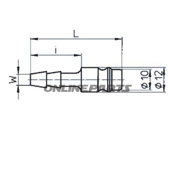 Stecknippel Steel Lw 13Mm