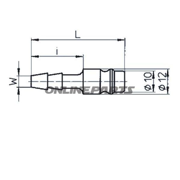 Stecknippel Steel Lw 13Mm