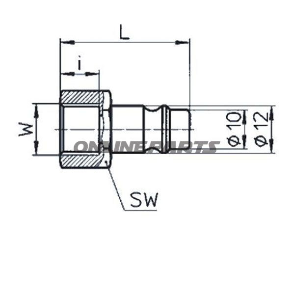 Stecknippel Steel Ig 1/4