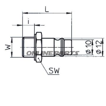 Stecknippel Steel Ag 3/8